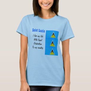 Saint Lucia-loyaliteit aan mijn land T-shirts