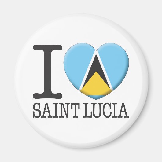 Saint Lucia Magneet (Voorkant)