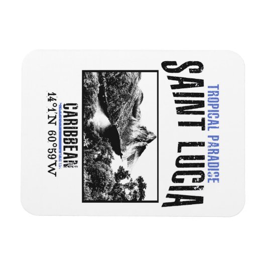 Saint Lucia Magneet (Horizontaal)