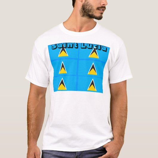 Saint Lucia mannen t-shirts (Voorkant)