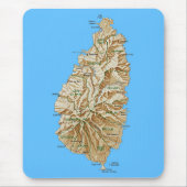 Saint Lucia Map Mousepad Muismat (Voorkant)