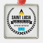 Saint Lucia Metalen Ornament (Voorkant)