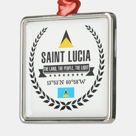 Saint Lucia Metalen Ornament (Links)