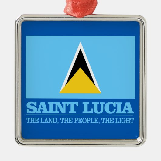 Saint Lucia Metalen Ornament (Voorkant)
