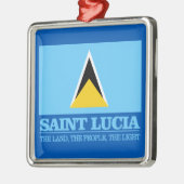Saint Lucia Metalen Ornament (Links)