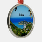 Saint Lucia Metalen Ornament (Rechts)