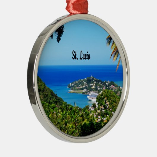 Saint Lucia Metalen Ornament (Rechts)