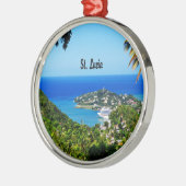 Saint Lucia Metalen Ornament (Links)