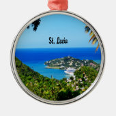 Saint Lucia Metalen Ornament (Voorkant)