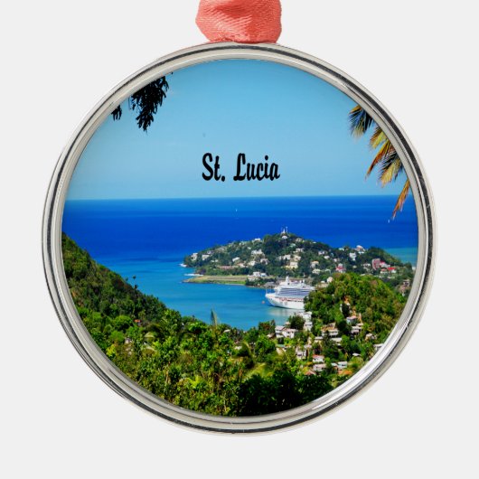 Saint Lucia Metalen Ornament (Voorkant)