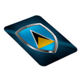 Saint Lucia Metallic Emblem Magneet (Rechterzijde)