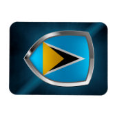 Saint Lucia Metallic Emblem Magneet (Horizontaal)