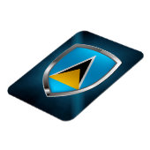 Saint Lucia Metallic Emblem Magneet (Linkerzijde)