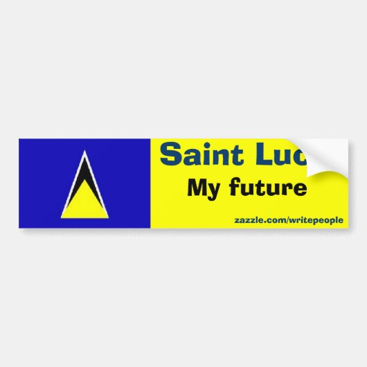 saint lucia , mijn toekomst bumpersticker (Voorkant)