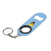 Saint Lucia Mini Flessenopener (Voorkant Gekanteld)