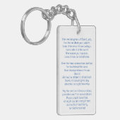 Saint Lucia National Anthem | Voornaam Blauwe teks Sleutelhanger (Voorkant Links)