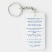 Saint Lucia National Anthem | Voornaam Blauwe teks Sleutelhanger (Voorkant)