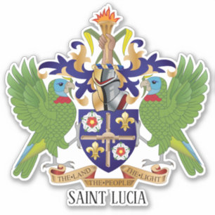 Saint Lucia nationale wapenschild patriottisch Sticker