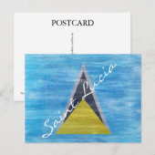 Saint Lucia, noodvlag Briefkaart (Voorkant / Achterkant)
