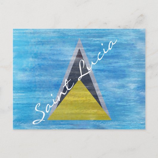 Saint Lucia, noodvlag Briefkaart (Voorkant)