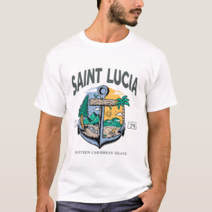 Saint Lucia oostelijk Caribisch gebied T-shirt