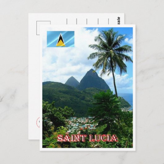 Saint Lucia - Panorama - Briefkaart (Voorkant / Achterkant)