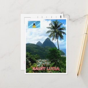Saint Lucia - Panorama - Briefkaart