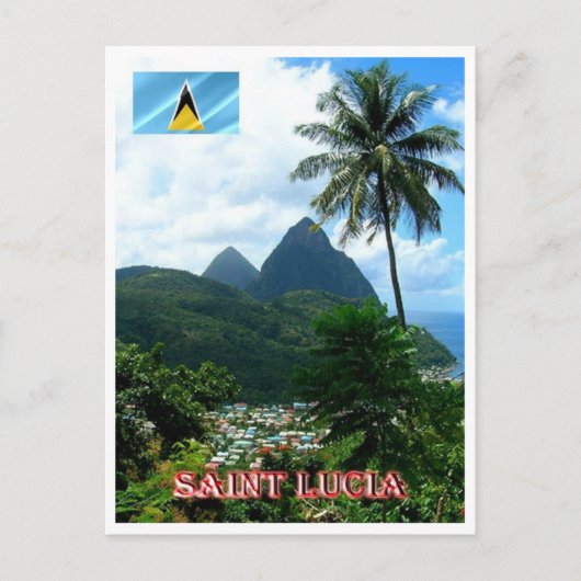 Saint Lucia - Panorama - Briefkaart (Voorkant)