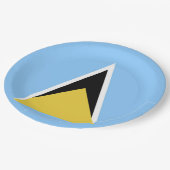 Saint Lucia Papieren Bordje (Gekanteld)