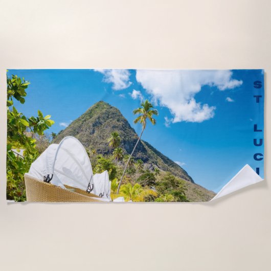 Saint Lucia Piton Beach Towel Strandlaken (Voorkant)