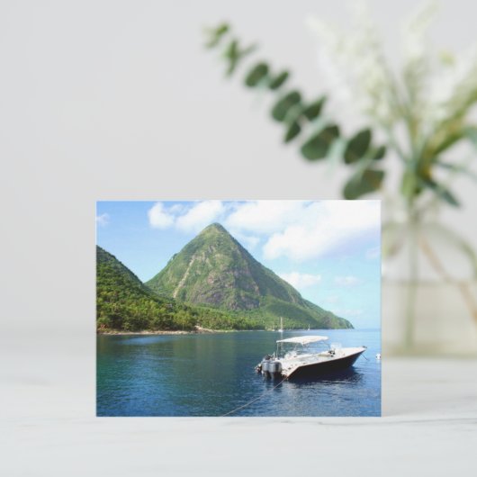 Saint Lucia Pitons Briefkaart (Staand voorkant)