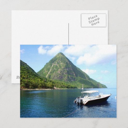 Saint Lucia Pitons Briefkaart (Voorkant / Achterkant)
