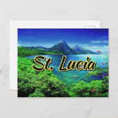 Saint Lucia Pitons Briefkaart (Voorkant / Achterkant)