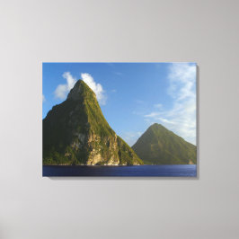 Saint Lucia Pitons Canvas Afdruk