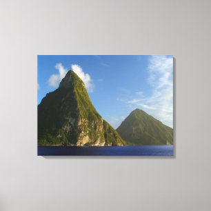 Saint Lucia Pitons Canvas Afdruk