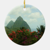 Saint Lucia Pitons Ornament (Achterkant)