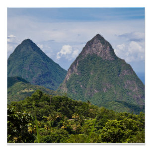 Saint Lucia Pitons  Perfect Poster