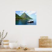 Saint Lucia Pitons Poster (Keuken)