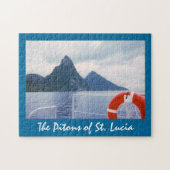 Saint Lucia Pitons uit het Zee Puzzle Legpuzzel (Horizontaal)