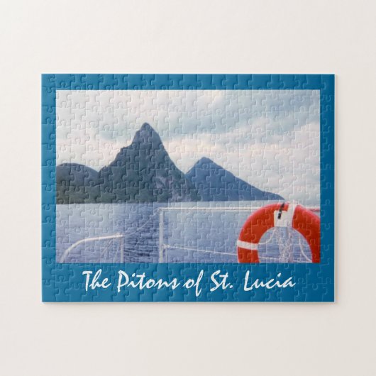 Saint Lucia Pitons uit het Zee Puzzle Legpuzzel (Horizontaal)