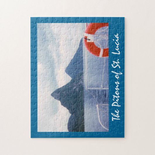 Saint Lucia Pitons uit het Zee Puzzle Legpuzzel (Verticaal)