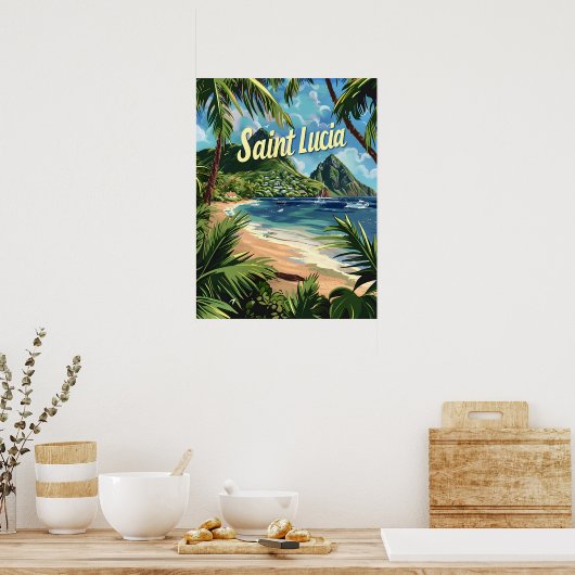 Saint Lucia Poster (Keuken)