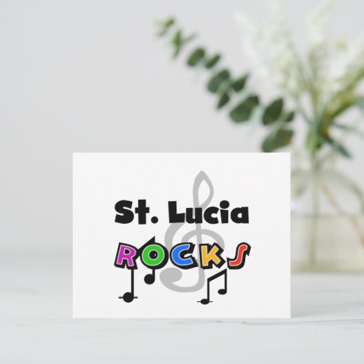Saint Lucia Rocks Briefkaart (Staand voorkant)
