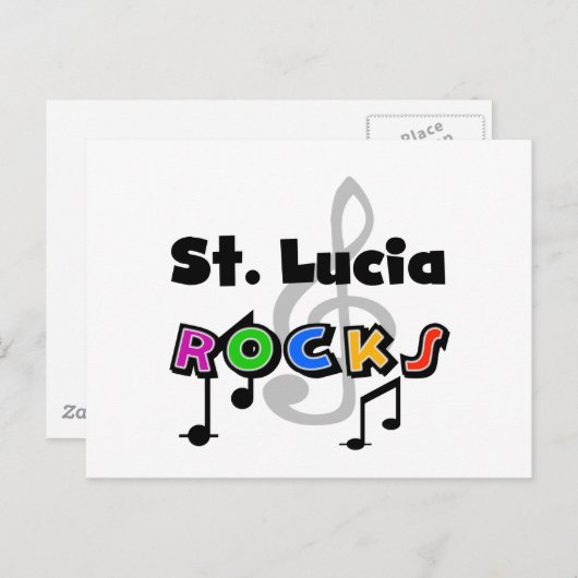 Saint Lucia Rocks Briefkaart (Voorkant / Achterkant)
