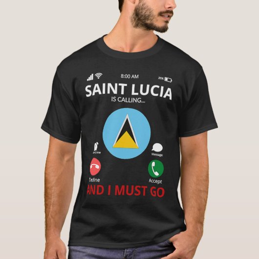 Saint Lucia roept T-shirt (Voorkant)