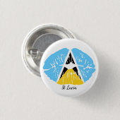 Saint Lucia Ronde Button 3,2 Cm (Voorkant /achterkant)