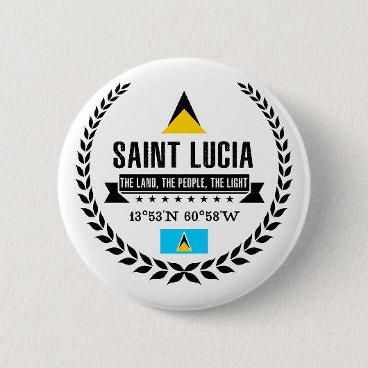 Saint Lucia Ronde Button 5,7 Cm (Voorkant)