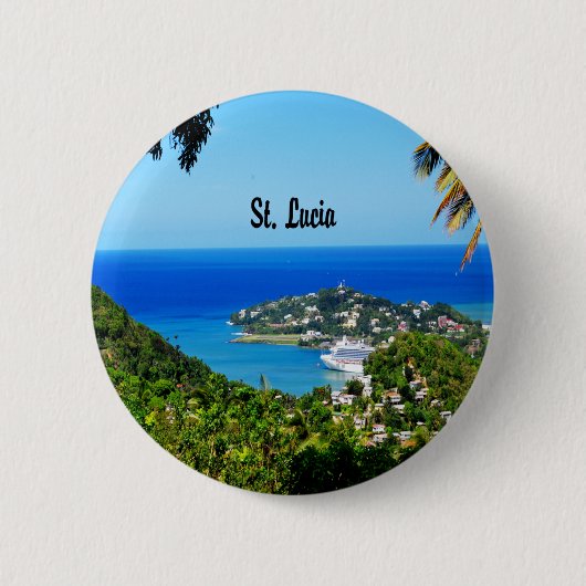 Saint Lucia Ronde Button 5,7 Cm (Voorkant)