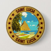 Saint Lucia Ronde Button 7,6 Cm (Voorkant)