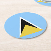 Saint Lucia Ronde Kartonnen Onderzetter (Gebogen)